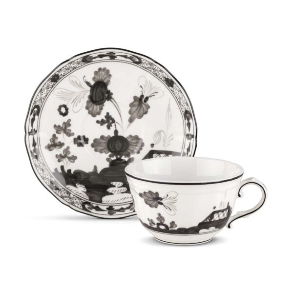 Ginori 1735 Oriente Italiano Albus Tea Cup and Saucer | Kneen & Co