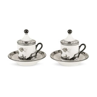 Ginori 1735 Oriente Italiano Albus Coffee Cup – Set of 2 | Kneen & Co