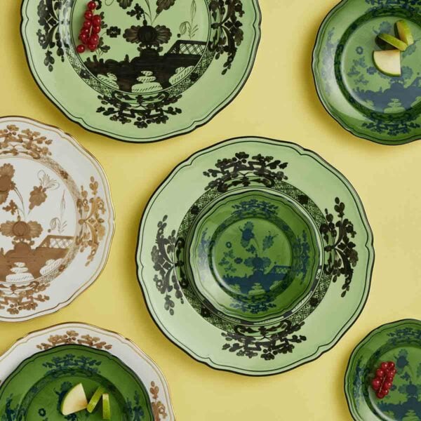 Ginori 1735 Oriente Italiano assorted dinnerware set on table | Kneen & Co