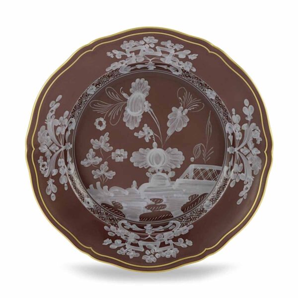 Ginori 1735 Oriente Italiano Castagna Dessert Plate | Kneen & Co