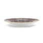 Ginori 1735 Oriente Italiano Castagna Dessert Plate shown on table | Kneen & Co