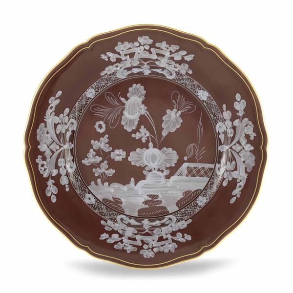 Ginori 1735 Oriente Italiano Castagna Charger Plate | Kneen & Co