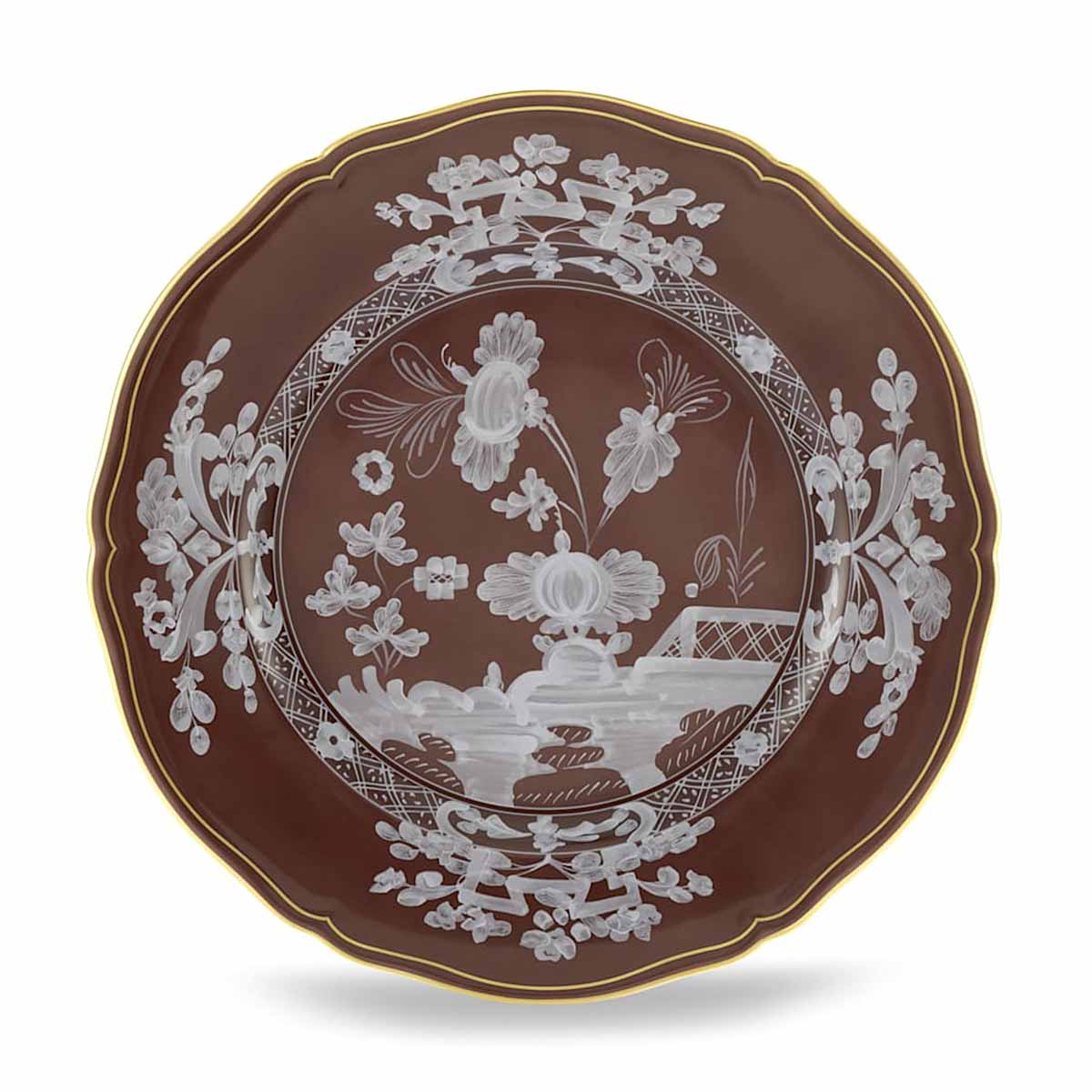 Ginori 1735 Oriente Italiano Castagna Charger Plate - Kneen & Co.