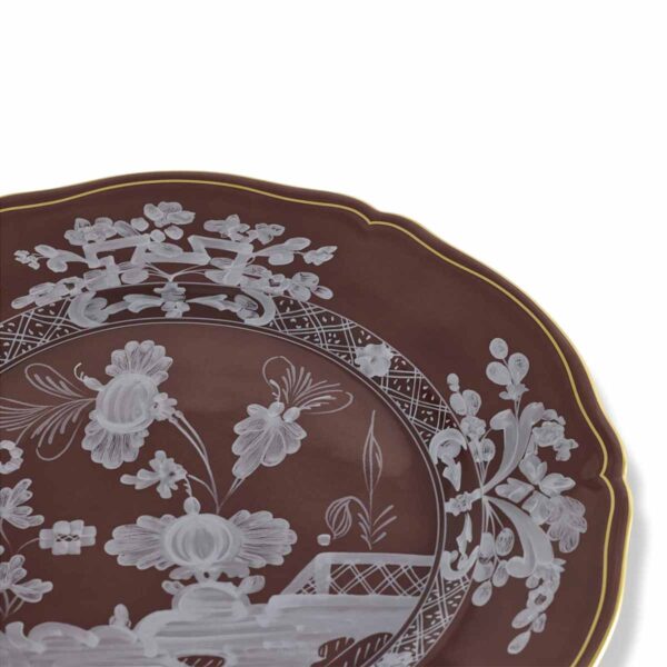 Ginori 1735 Oriente Italiano Castagna Charger Plate | Kneen & Co