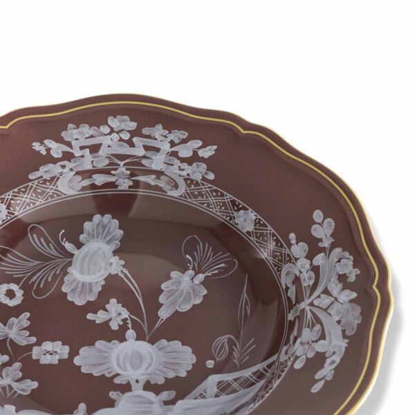 Ginori 1735 Oriente Italiano Castagna Soup Plate | Kneen & Co