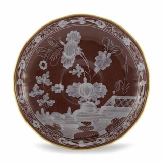 Ginori 1735 Oriente Italiano Castagna Coffee Saucer | Kneen & Co