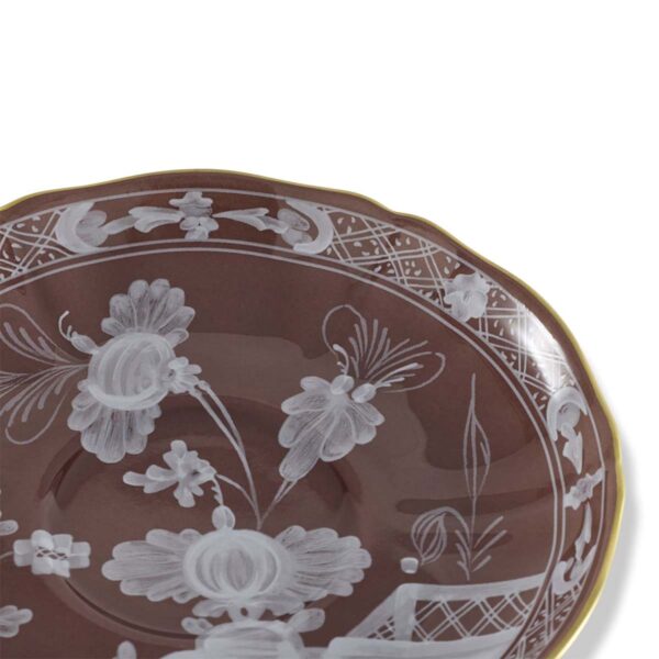 Ginori 1735 Oriente Italiano Castagna Tea Saucer | Kneen & Co
