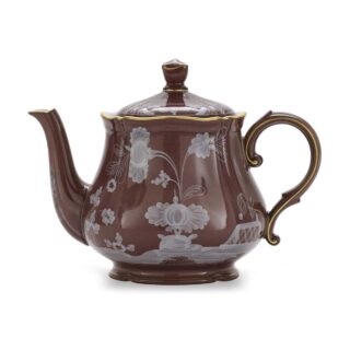 Ginori 1735 Oriente Italiano Castagna Teapot | Kneen & Co