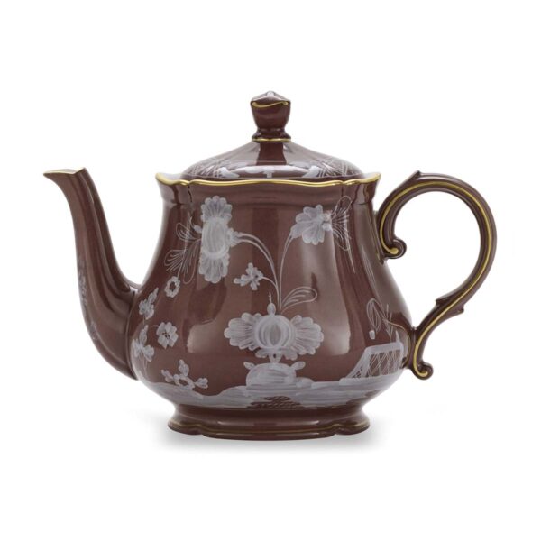 Ginori 1735 Oriente Italiano Castagna Teapot | Kneen & Co