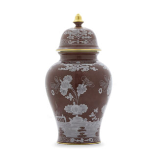 Ginori 1735 Oriente Italiano Castagna Large Potiche Vase | Kneen & Co