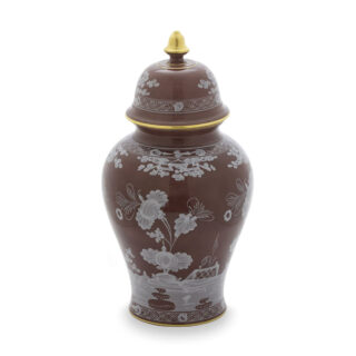 Ginori 1735 Oriente Italiano Castagna Large Potiche Vase | Kneen & Co