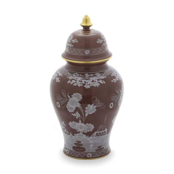 GINORI-OrienteItal-CASTAGNA-016RG02-FA5356LX0380G00135800-2-1200x1200-100KB Ginori 1735 Oriente Italiano Castagna Large Potiche Vase | Kneen & Co