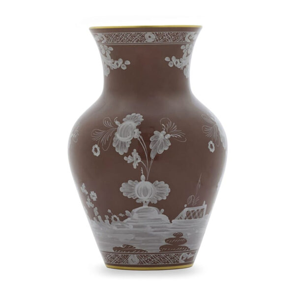 Ginori 1735 Oriente Italiano Castagna Ming Vase | Kneen & Co