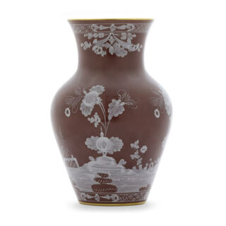 Ginori 1735 Oriente Italiano Castagna Ming Vase | Kneen & Co