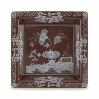 Ginori 1735 Oriente Italiano Castagna Squared Vide Poche | Kneen & Co