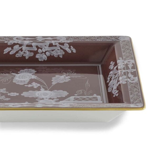 Ginori 1735 Oriente Italiano Castagna Squared Vide Poche | Kneen & Co