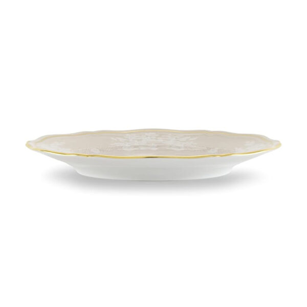 Ginori 1735 Oriente Italiano Meringa Bread Plate shown on table | Kneen & Co