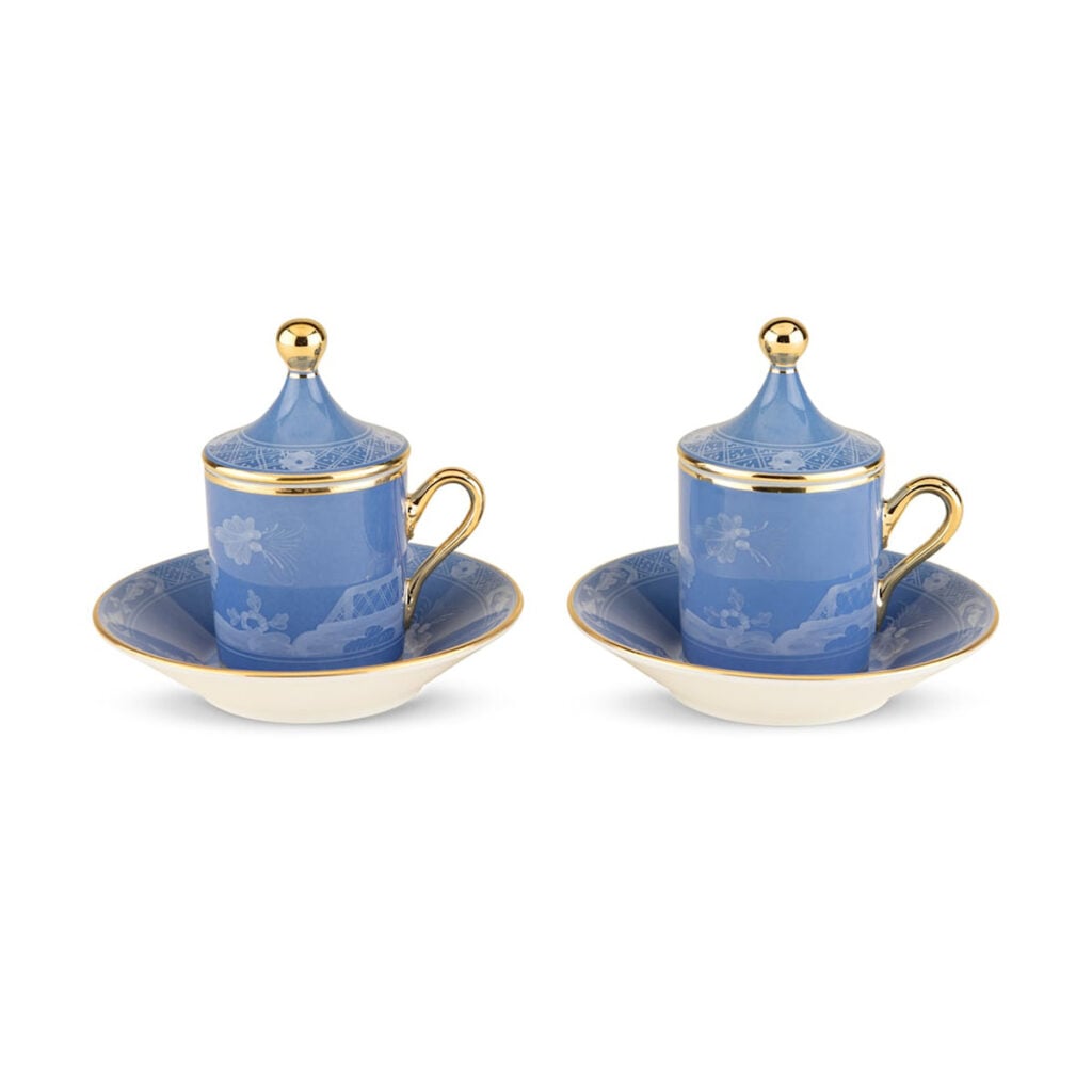 Ginori 1735 Oriente Italiano Pervinca Coffee Cup – Set of 2