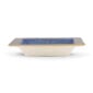 Ginori 1735 Oriente Italiano Pervinca Rectangular Vide Poche shown on table | Kneen & Co