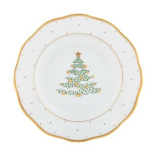 Herend Christmas Tree Dessert Plate | Kneen & Co
