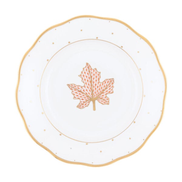 Herend Fall Dessert Maple Leaf Dessert Plate | Kneen & Co