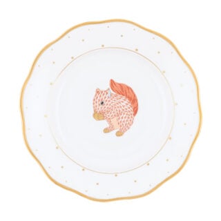 Herend Fall Dessert Squirrel Dessert Plate | Kneen & Co