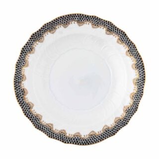 Herend Fish Scale Black Salad Plate | Kneen & Co