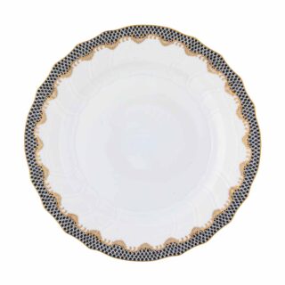 Herend Fish Scale Black Dinner Plate | Kneen & Co