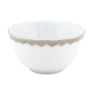 Herend Fish Scale Grey Round Bowl | Kneen & Co