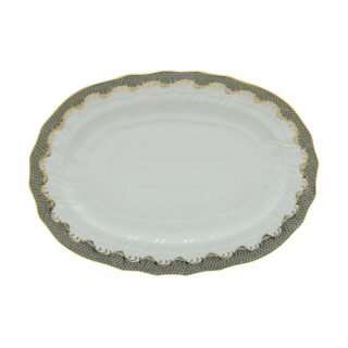Herend Fish Scale Grey Platter | Kneen & Co