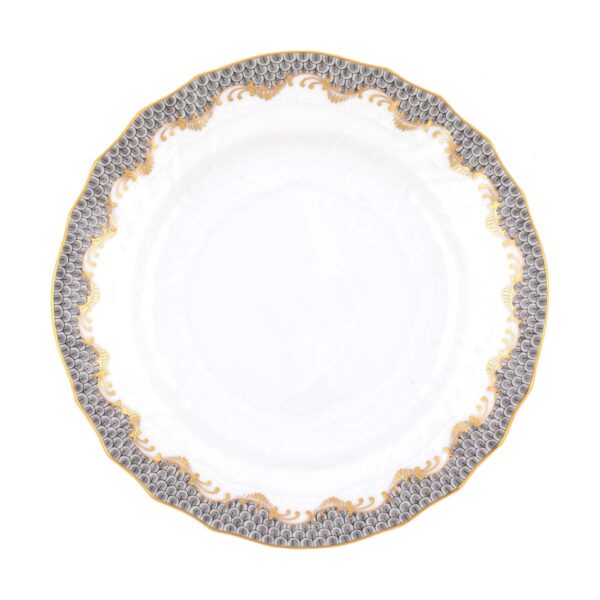 Herend Fish Scale Grey Bread and Butter Plate | Kneen & Co
