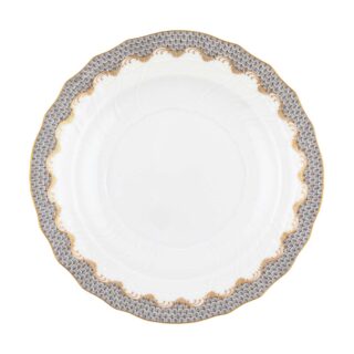 Herend Fish Scale Grey Salad Plate | Kneen & Co