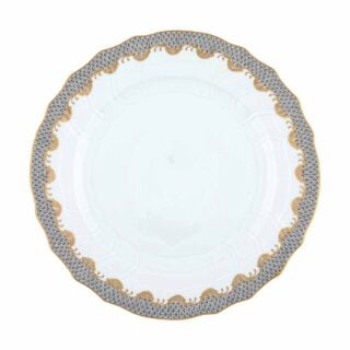 Herend Fish Scale Grey Dinner Plate | Kneen & Co
