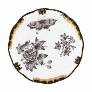 Herend Fortuna Black Tea Saucer | Kneen & Co