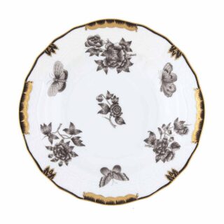 Herend Fortuna Black Dessert Plate | Kneen & Co