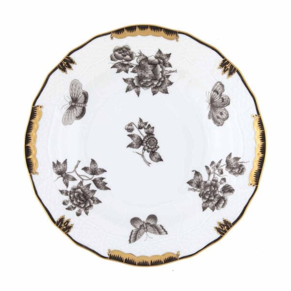 HEREND-FortunaBlack-VBONX101520-0-00-1200x1200-100KB Herend Fortuna Black Dessert Plate | Kneen & Co