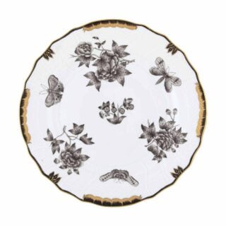 Herend Fortuna Black Dinner Plate | Kneen & Co