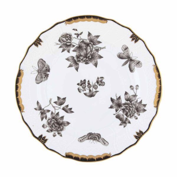 HEREND-FortunaBlack-VBONX101524-0-00-1200x1200-100KB Herend Fortuna Black Dinner Plate | Kneen & Co