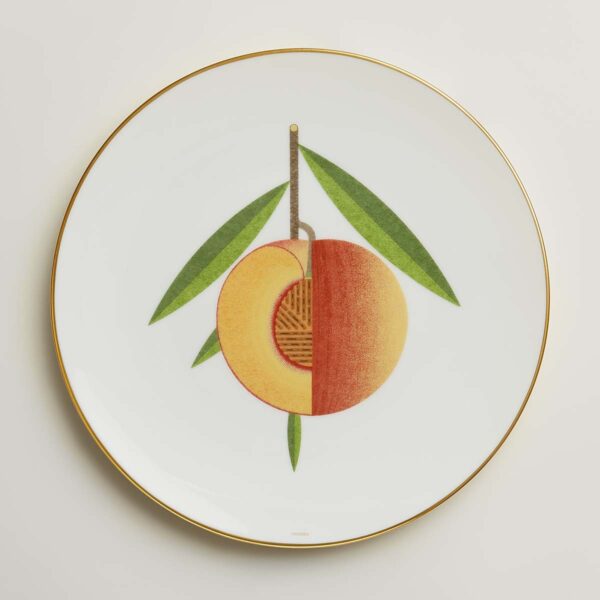 Hermès Kaorumi Dessert Plate – Nectarine | Kneen & Co