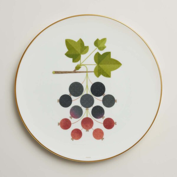 Hermès Kaorumi Dessert Plate – Blackcurrant | Kneen & Co