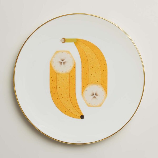 Hermès Kaorumi Dessert Plate – Banana | Kneen & Co
