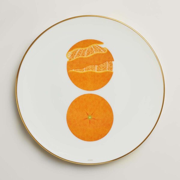 Hermès Kaorumi Dessert Plate – Orange | Kneen & Co