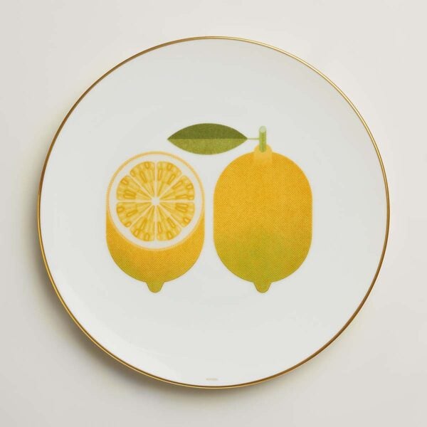 Hermès Kaorumi Dessert Plate – Lemon | Kneen & Co