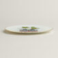 Hermès Kaorumi Dessert Plates Red – Set of 6 shown on table | Kneen & Co