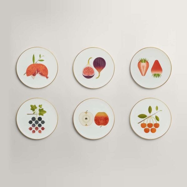 Hermès Kaorumi Dessert Plates Red – Set of 6 | Kneen & Co