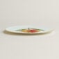 Hermès Kaorumi Dessert Plates Yellow – Set of 6 shown on table | Kneen & Co