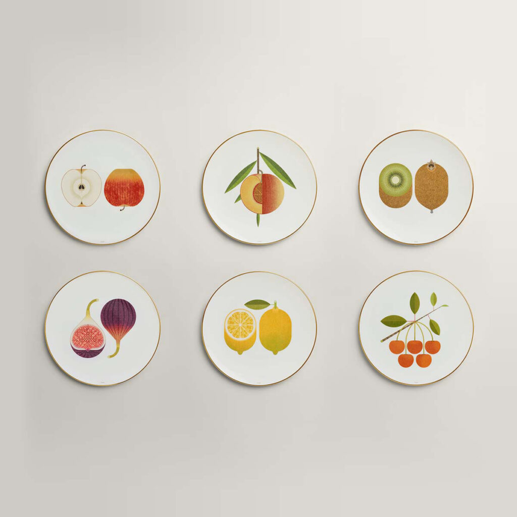 Hermès Kaorumi Dessert Plates Mix – Set of 6 - Kneen & Co