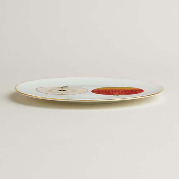 Hermès Kaorumi Dessert Plates Mix – Set of 6 shown on table | Kneen & Co