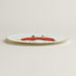 Hermès Kaorumi Apple and Pomegranate Dessert Plates – Set of 2 shown on table | Kneen & Co