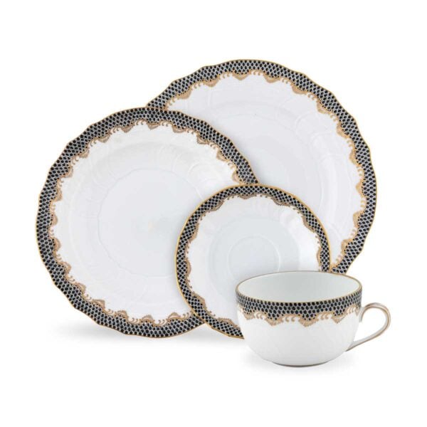 Herend-FishScaleBlack-Parent-1200x1200-100KB Herend Fish Scale Black Dinnerware | Kneen & Co